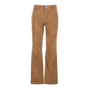 Arma Women 'Michela' Beige Trousers With Belt Loop In Suede Woman